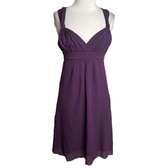 Burberry silk babydoll dress purple Sz 38 - Picture 1 of 8